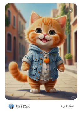 小红书AI猫咪图片引流，文心一言写描述词+豆包出图，引流私域卖猫粮周边 - 缩略图