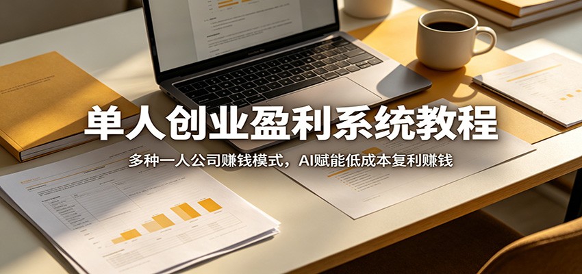 一人公司36种赚钱方案，AI工具到短视频直播全流程落地 - 缩略图