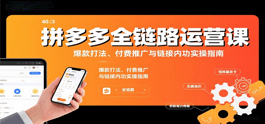 2025拼多多运营课,36节实操拆解短阵截流、无痕涨价和弱付费强付费打法 - 缩略图