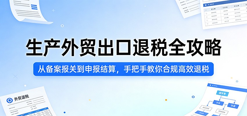 生产外贸出口退税实操课，从公司注册、海关备案到退税申报结算，含HS编码、FOB换算和首次核查应对 - 缩略图