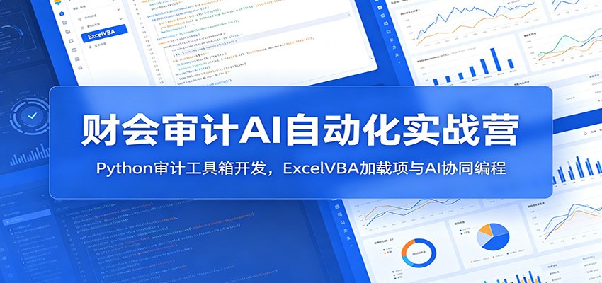 财会审计AI自动化实战，Python审计工具箱与Excel VBA加载项开发 - 缩略图
