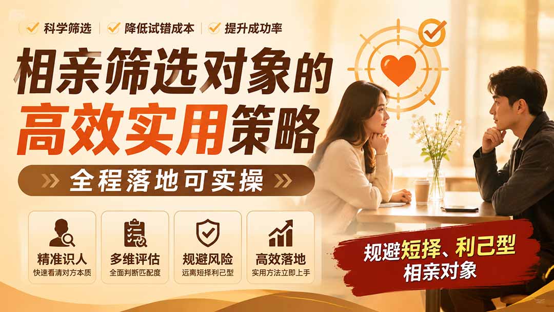 相亲筛选对象的高效策略，识别朋友圈伪装，避开短择和利己型的人 - 缩略图
