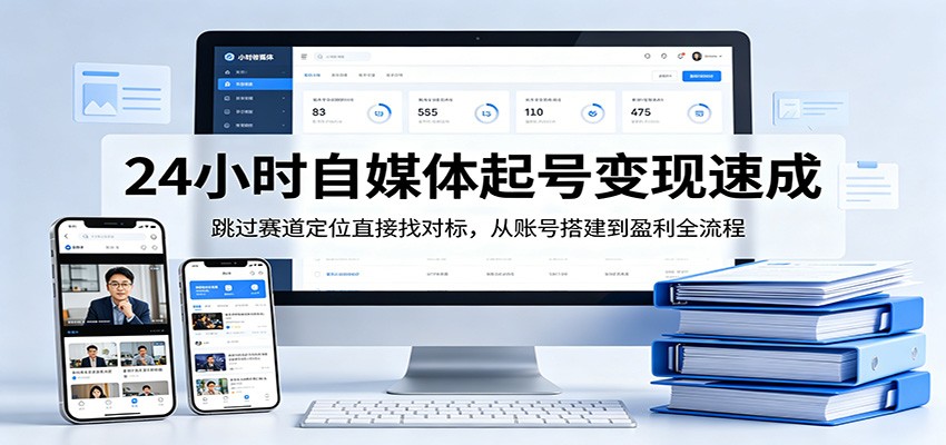 24小时自媒体起号变现，不先定位赛道，从确定卖什么、找对标生意到发布复盘全流程 - 缩略图