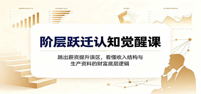 阶层跃迁认知课，跳出涨薪误区，看清收入结构与生产资料积累 - 缩略图