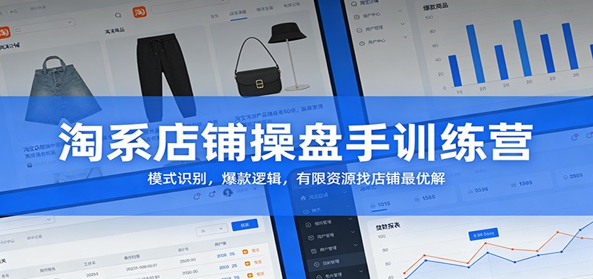 淘系店铺操盘手训练营，4节课拆解模式识别、核心指标和爆款逻辑，有限资源找店铺最优解 - 缩略图