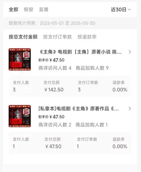 小红书出单截图