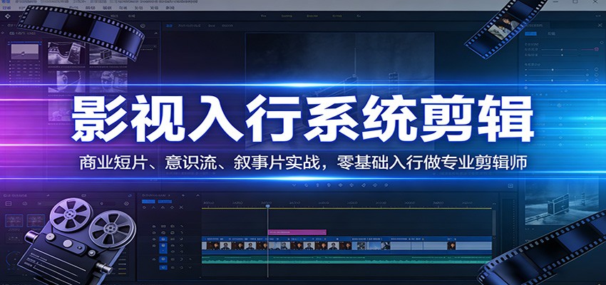 影视剪辑系统实战，零基础到职业剪辑师，商业短片、意识流、叙事片项目实操 - 缩略图