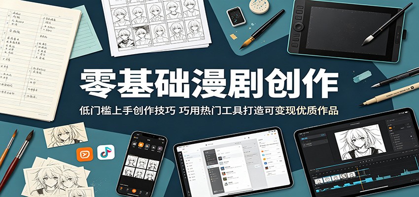 AI漫剧零基础全流程实操，角色设计、分镜生成到TTS声音克隆，即梦2.0出片 - 缩略图