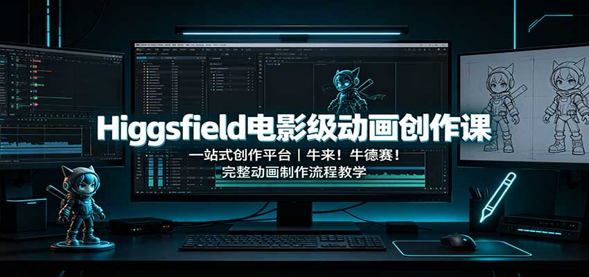 Higgsfield电影级动画创作课，一站式平台跑通分镜素材渲染到成片全流程 - 缩略图