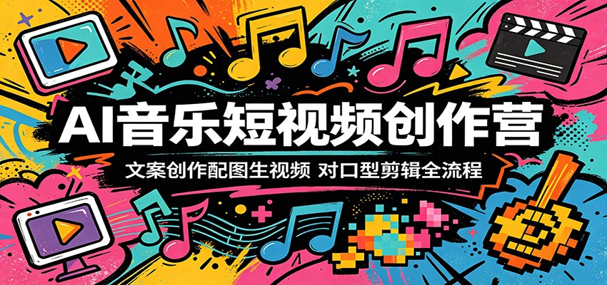 AI音乐短视频创作全流程，文案写歌配图生视频对口型剪辑一套学会 - 缩略图