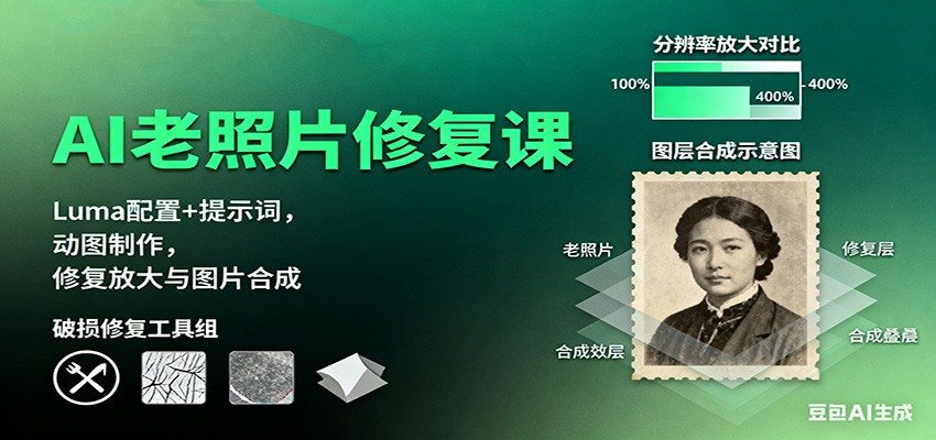 AI老照片修复课，Luma配置和提示词技巧，让老照片动起来、黑白上色与高清放大 - 缩略图