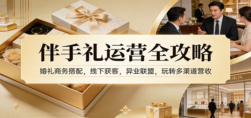 伴手礼门店运营10大攻略，婚礼商务搭配、货源选品、小红书抖音获客与私域成交 - 缩略图