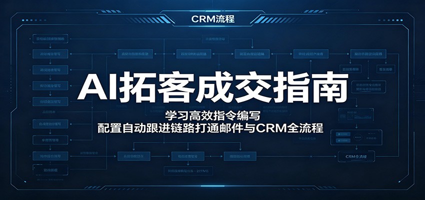 AI销售拓客实战，指令编写到自动跟进流程搭建，冷邮件撰写与CRM对接全拆解 - 缩略图