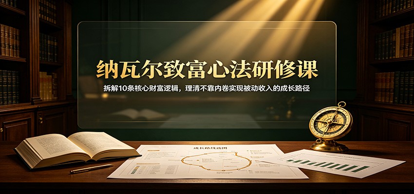 纳瓦尔10条致富心法逐条拆解，上班族搭建被动收入的财富思维课 - 缩略图