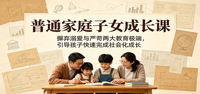 普通家庭子女成长课，跳出溺爱和严苛两个极端，帮孩子尽早完成社会化 - 缩略图