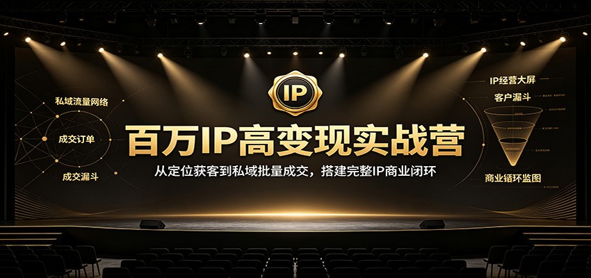 个人IP高变现实战营，定位获客到私域批量成交，含AI海报和快速批量写内容方法 - 缩略图