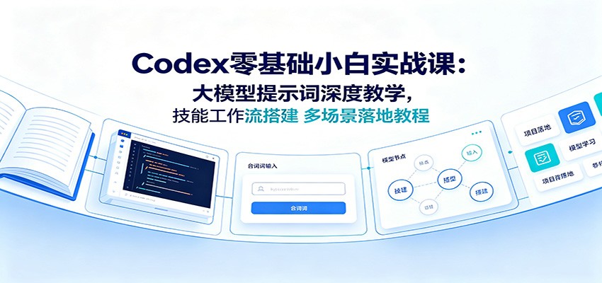 Codex零基础实战课，从提示词到Skill工作流搭建，Obsidian笔记加视频剪辑PPT落地 - 缩略图