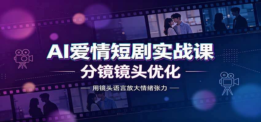 AI爱情短剧实战课，故事剧本到分镜镜头优化，配智能体提示词和实操视频 - 缩略图