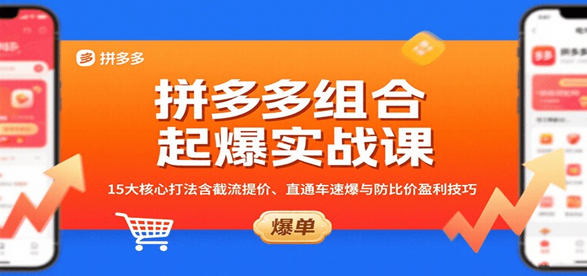 拼多多组合起爆15种打法,截流、直通车速爆、防比价和阶梯提价怎么配合 - 缩略图
