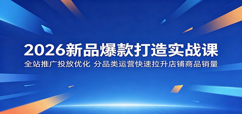 电商新品全站推广投放优化课，标品和非标服饰分品类打爆款，附新品孵化冲排名实操 - 缩略图