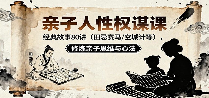 亲子人性权谋课80讲，从田忌赛马、空城计等经典故事里拆解人性与决策心法 - 缩略图