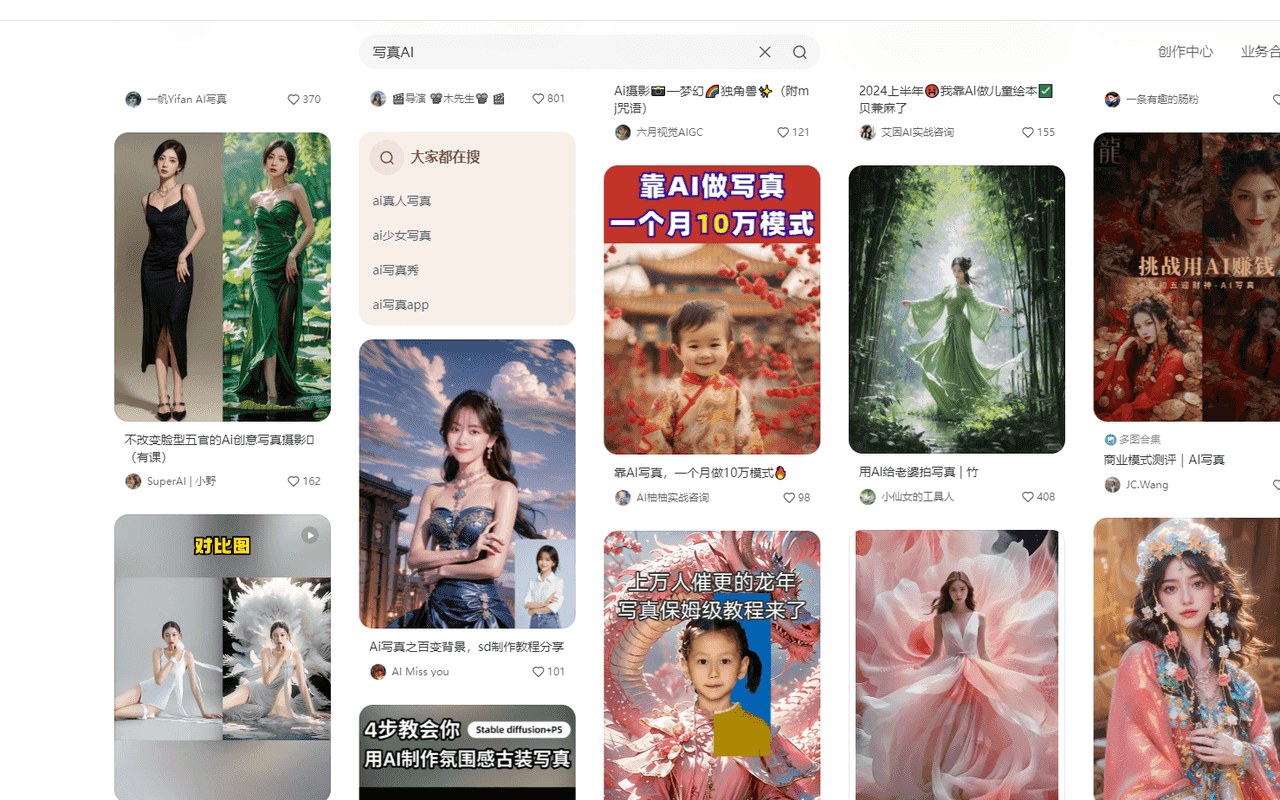 小红书 AI 写真笔记