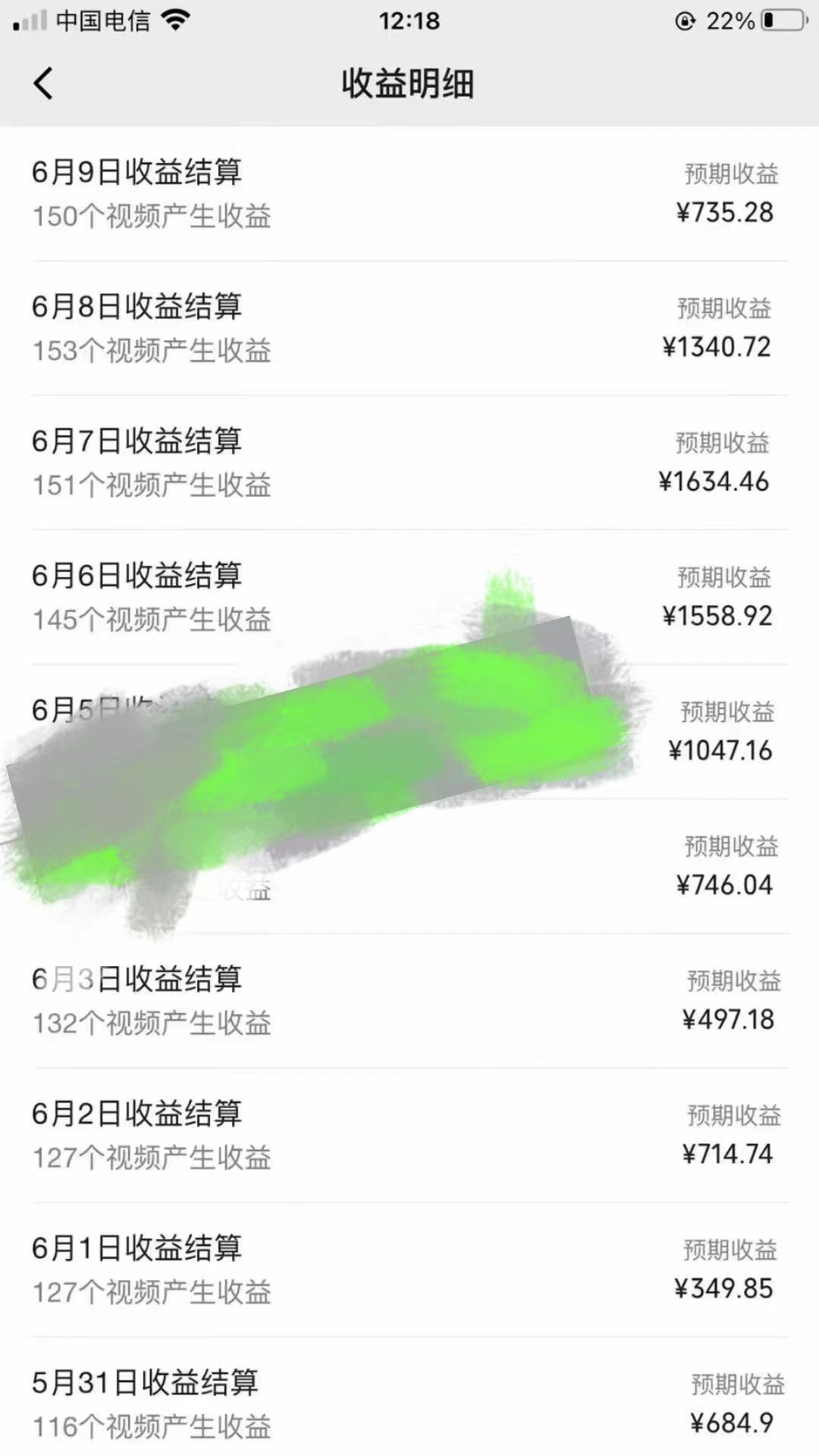 视频号分成计划赛道拆解截图