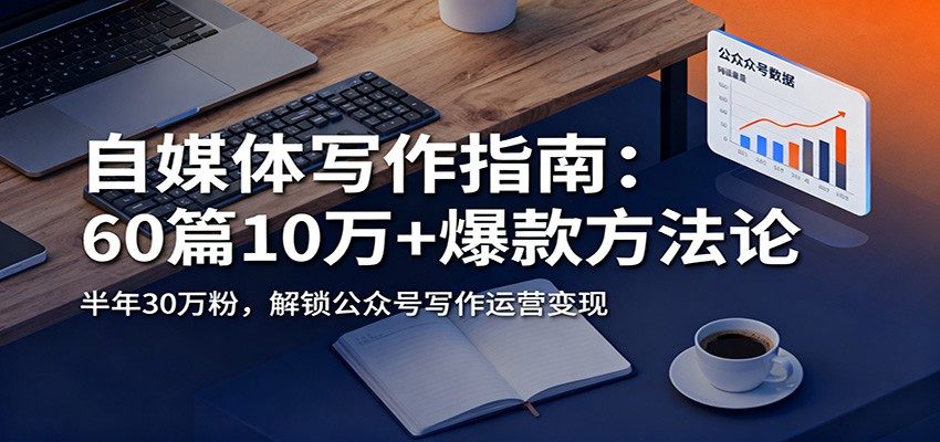 公众号写作运营十堂课,半年30万粉、60篇10万+,从定位选题到涨粉变现 - 缩略图