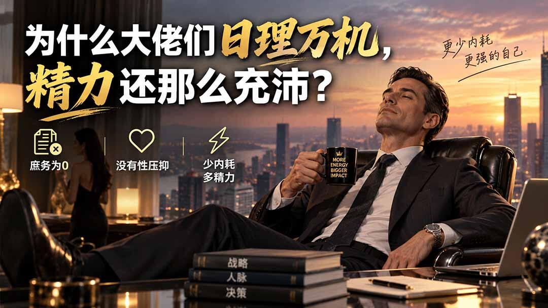 为什么大佬日理万机还精力充沛，聊聊普通人被严重低估的精力消耗 - 缩略图