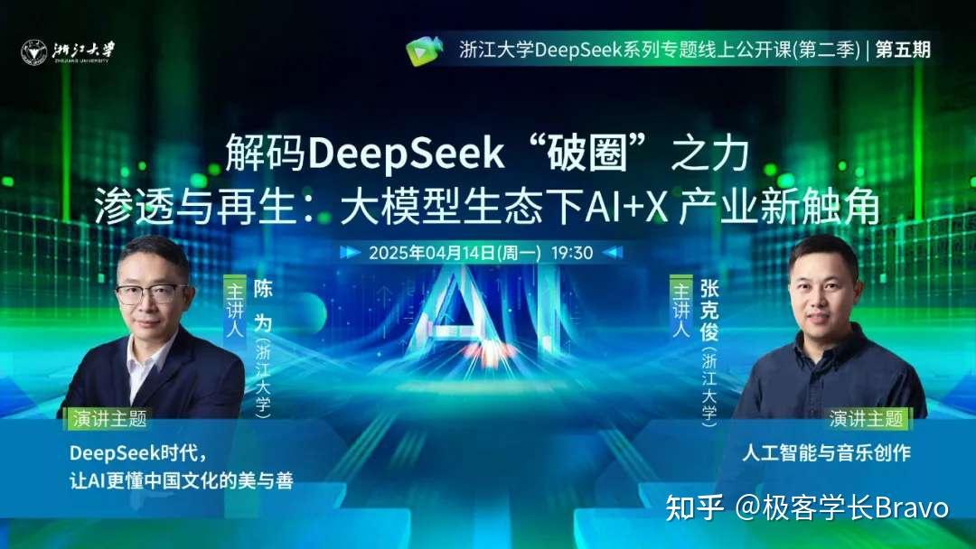 浙江大学DeepSeek公开课第二季第3、4、5期，直播回放和配套PPT，含AI音乐、智慧司法、医疗等主题 - 缩略图