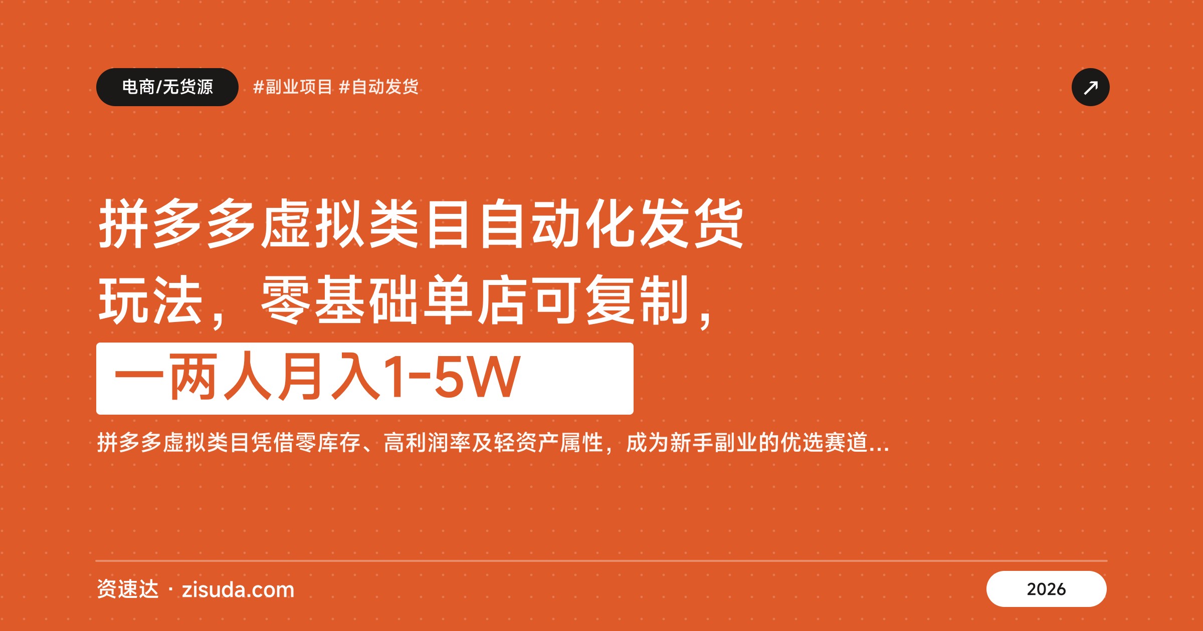 拼多多虚拟类目自动化发货玩法，零基础单店可复制，一两人月入1-5W - 缩略图