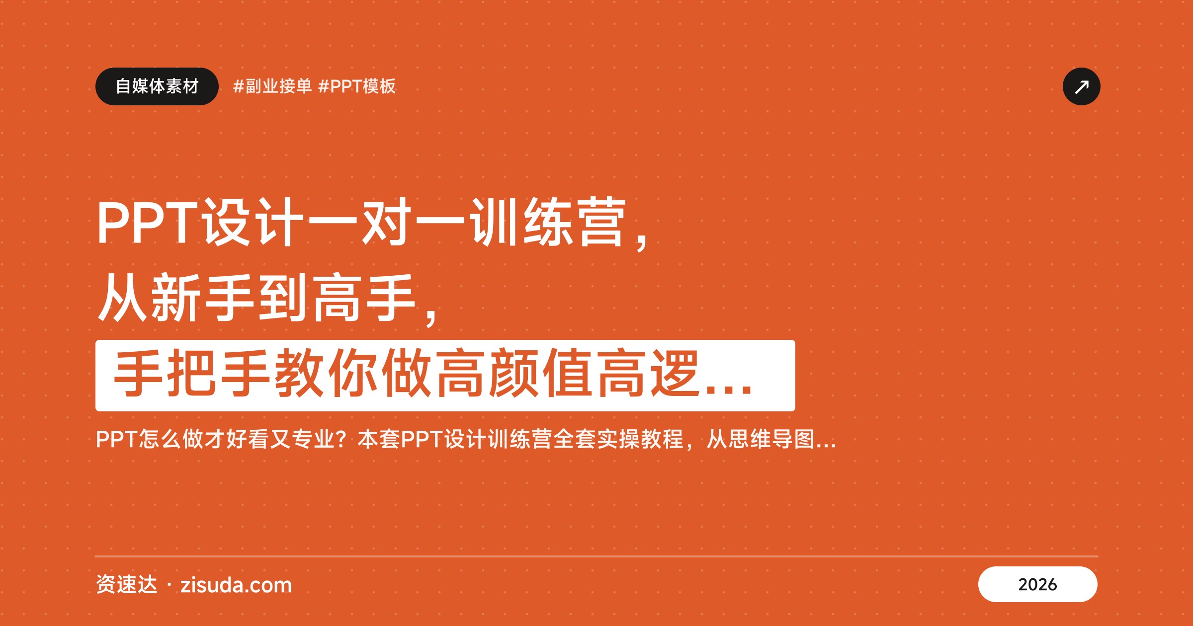 PPT设计一对一训练营，从新手到高手，手把手教你做高颜值高逻辑PPT，含咨询提案和发布会案例 - 缩略图