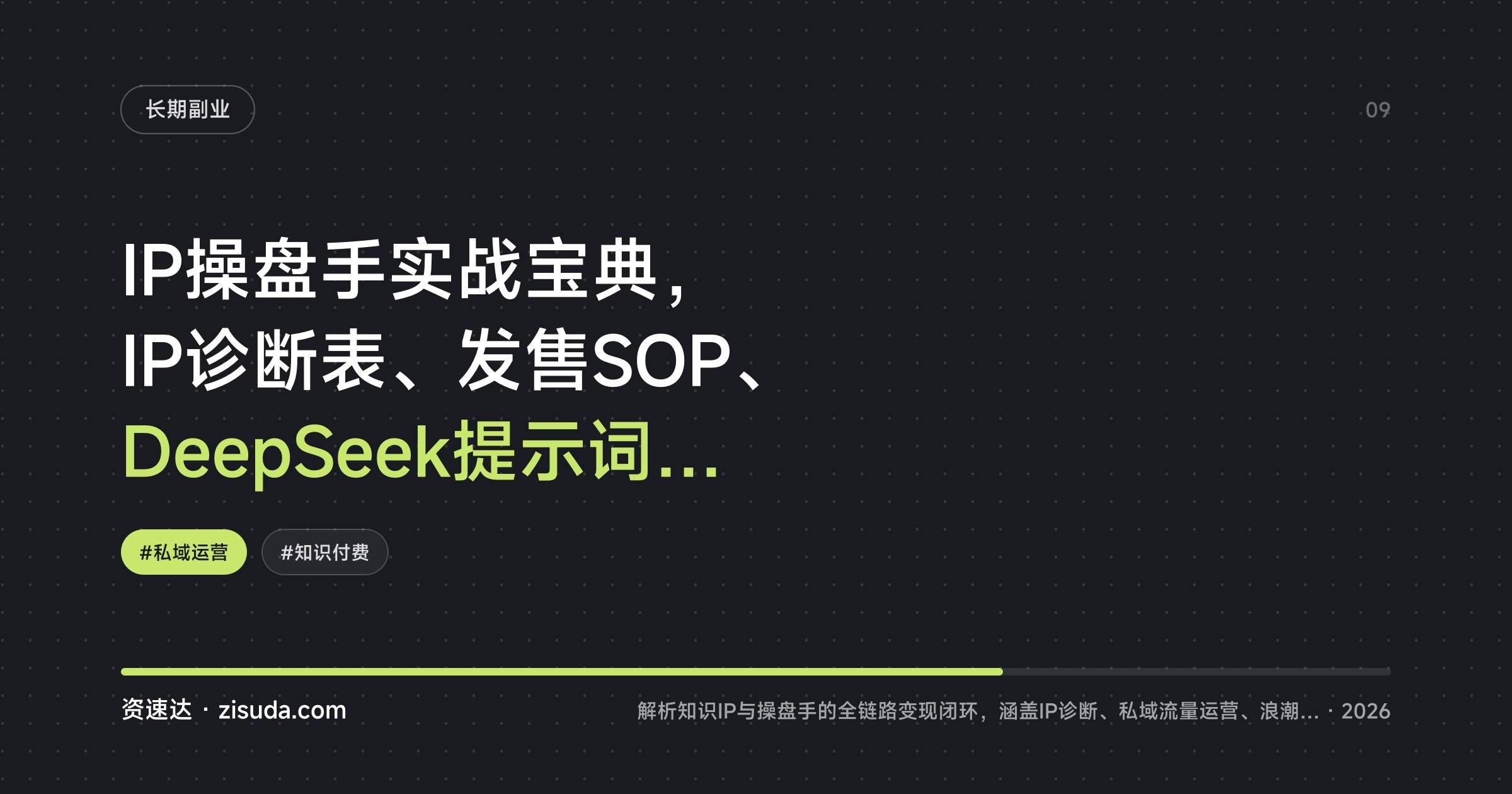IP操盘手实战宝典，IP诊断表、发售SOP、DeepSeek提示词库，从0到1打造盈利IP - 缩略图